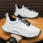 Thick-soled Sports Shoes Casual Breathable Sneakers Lace-up Dad Shoes Boy