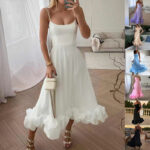 Fashion Suspenders Large Flower Swing Three-dimensional Flower A- Line Skirt Womens Clothing