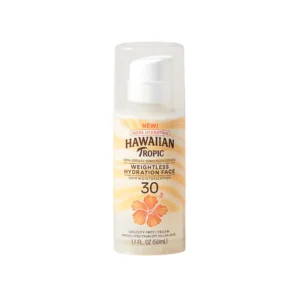 Hawaiian Tropic Weightless Hydration Lotion Sunscreen for Face SPF 30, Travel Size 1.7oz